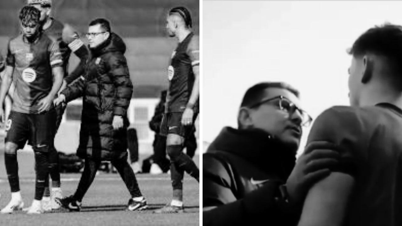 Photo of doctor Carles Miñarro García with FC Barcelona players